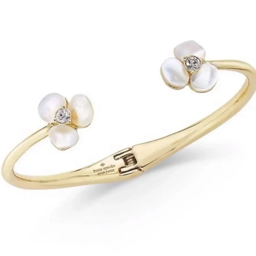 $78 Kate Spade disco pansy cuff bracelet - Picture 3 of 11